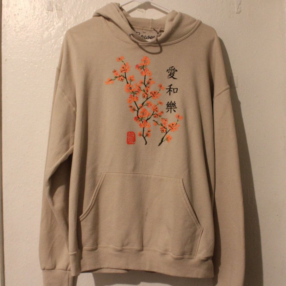 Flower Print Hoodie